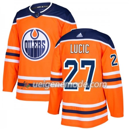 Herren Eishockey Edmonton Oilers Trikot Milan Lucic 27 Adidas 2017-2018 Orange Authentic